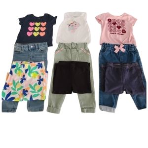 18 Months Baby Girl Clothes  Bundle Lot Tops Pants and Leggins Kids